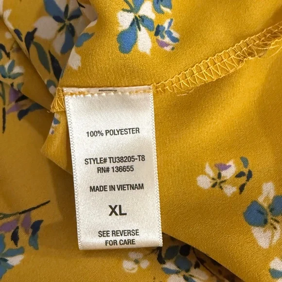 West Kei Mustard Floral Blouse - Picture 5 of 6